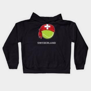 Switzerland Mens Tennis Swiss Players, Fans or Coach Kids Hoodie